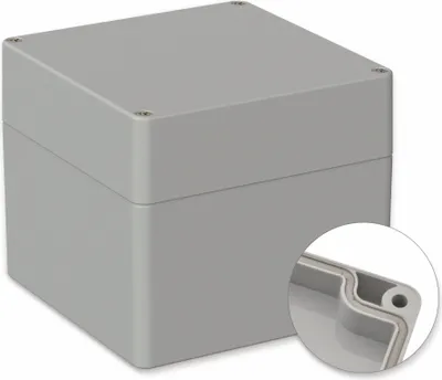 Produktbild von POLLIN, ABS Gehäuse, 122 x 120 x 105 mm, IP66, Lichtgrau