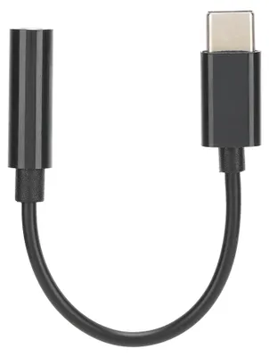 Obrázek produktu pro Adaptér USB-C na 3,5mm audio jack, kabel pro sluchátka, USB, černý (černý)