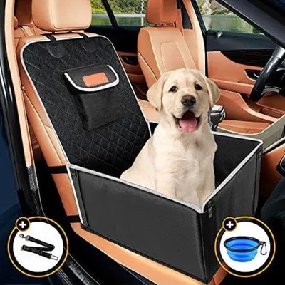 Produktbild von Famanu Hundematte Auto Rückbank - Autositz für Hunde - Schwarz/Grau