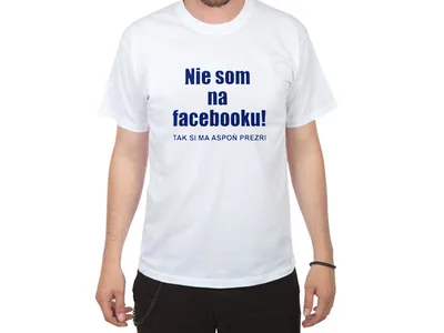 Obrázok produktu pre Tričko Nie som na facebooku - veľkosť XL