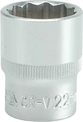Produktbild von Yato YT-1284, Buchse, 1/2", Metrisch, 1 Kopf/Köpfe, 22 mm, Chrom-Vanadium-Stahl
