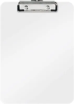Produktbild von Klemmbrett WOW A4 Polystyrol weiß mit Metallklemmmechanik für 75 Blatt
