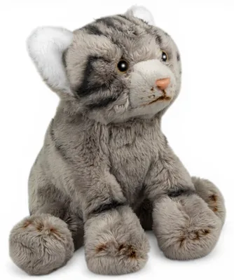 Produktbild von Carl Dick Katze grau sitzend ca. 14cm Plüschtier, Stofftier, Kuscheltier 3786