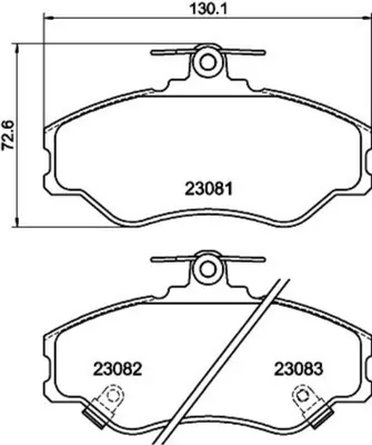 Produktbild von HELLA 8DB 355 016-641 Bremsbeläge Satz Bremsklötze Vorne