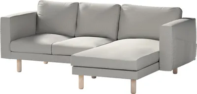 Produktbild von Dekoria Bezug für Norsborg 3-Sitzer Sofa mit Recamiere, grau-beige, Norsborg Bezug für 3-Sitzer Sofa mit Recamiere