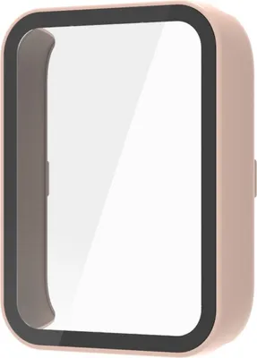 Immagine prodotto di Per Xiaomi Smart Band 9 Pro Custodia intelligente in plastica PC + vetro temperato H9 Rosa