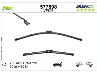 Zdjęcie produktu dla Pióro Wycieraczki Silencio Flat Blade 750/750Mm Id.3 11.19- Set