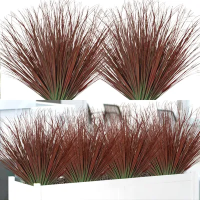 Image de Plantes artificielles d'un réalisme saisissant, pour l'extérieur, lot de 20, gazon synthétique, résistant aux intempéries et aux UV, pour les balcons, les maisons et les jardins (20, rouge)