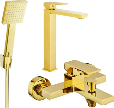 Immagine prodotto di Mexen Uno R45 set vasca da bagno, oro - 71413R45-50