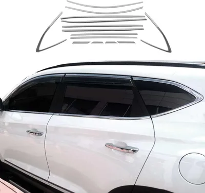 Zdjęcie produktu dla Listwy okienne do Hyundai Tucson 2015-2021 stal nierdzewna chrom 14szt