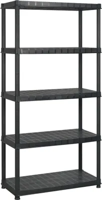 Immagine prodotto di Scaffale a 5 Ripiani Nero 183x45,7x185 cm in Plastica