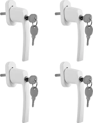 Immagine prodotto di TolleTour maniglia per finestra maniglia per finestra in alluminio set maniglia per finestra di sicurezza maniglia bloccabile 4X bianco