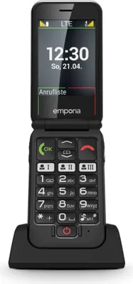 Produktbild von Emporia emporiaJOY, Klapphandy, Single SIM, 7,11 cm (2.8"), Bluetooth, 1300 mAh, Schwarz