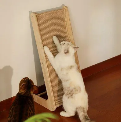 Produktbild von Kletterlatten für Innenräume, L-förmige Katzenkrabbe, Wandbeschützer mit Katzenhaaren