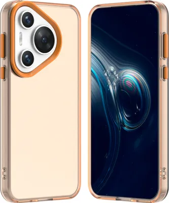 Produktbild von Handyhülle für Huawei Pura 70 Pro / Pura 70 Pro+ Schlank Durchscheinend Matt Stoßfest Schutzhülle Orange