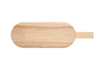 Produktbild von Schneidebrett - 16 x 51 cm - Braun - Gummibaumholz - mit Griff