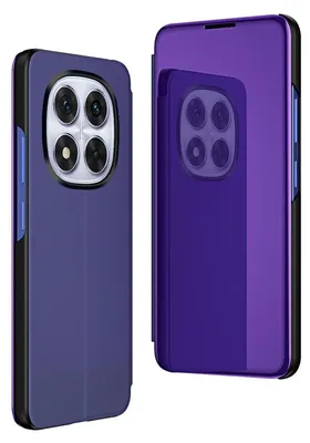 Immagine prodotto di Per Xiaomi Redmi Note 14 Pro 5G View Specchio Cellulare Smart Cover Funzione Wake UP Custodia Viola