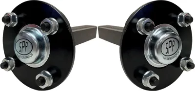 Zdjęcie produktu dla Piasta i zwrotnica, Quad &amp; ATV Trailer 4 Stud 4 Inch PCD 35x35mm 750kgs (zestaw 2 szt.)