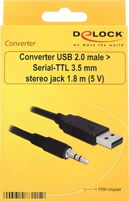 Produktbild von DELOCK USB Kabel A -> 3,5mm 3Pin 1.80m (5 V) TTL