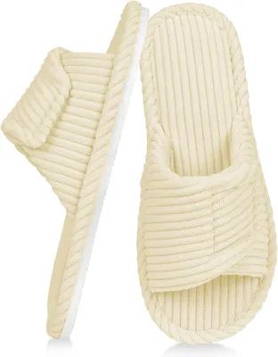 Produktbild von Hausschuhe Damen, Memory-Schaum, Cord, für Hausschuhe