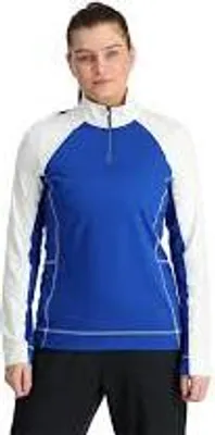 Productafbeelding van Spyder Savona damespullover met halve rits - maat S - kleur: electric blue