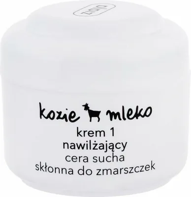 A white jar of Ziaja Goat's Milk Moisturizing Cream.