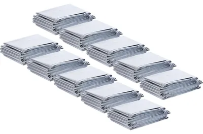 Produktbild von 10er-Set Zuverlässige Rettungsdecke, 210 x 160 cm, silber - silber, Notfalldecke - Erste Hilfe Wärmefolie, ein Produkt der NASA