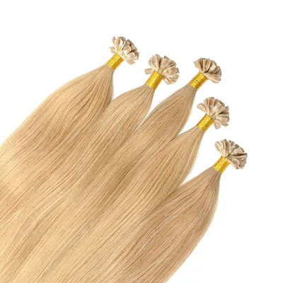 Immagine prodotto di hair2heart Premium Extension capelli umani lisci - 25 ciocche 0,8g 50cm 9/31 biondo chiaro cenere dorata