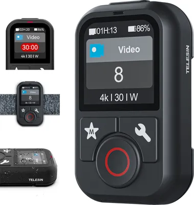 Produktbild von Kabelloser, intelligenter Fernbedienungs-Kamera-Controller, 60?m Steuerreichweite, wasserdichter Ersatz fuer GoPro Hero 13/12/11/10/9/8/MAX, eingebauter Akku mit Armband, Typ-C-Ladekabel