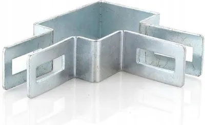 Obrázok produktu pre LogistSystem Rohová svorka okrúhla 60x40mm - Pozinkovaná plotová svorka na plotové stĺpiky - Upevnenie pletivových panelov - Plotové svorky Svorka na stĺpiky