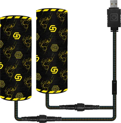 Productafbeelding van Elektrische handvatverwarming voor motorfiets, 5V, met 6 standen voor temperatuurregeling, afdekking en USB-aansluiting, zwart