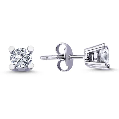 Produktbild von 0,62 Carat Diamant Solitär Ohrringe 14 Karat Weißgold