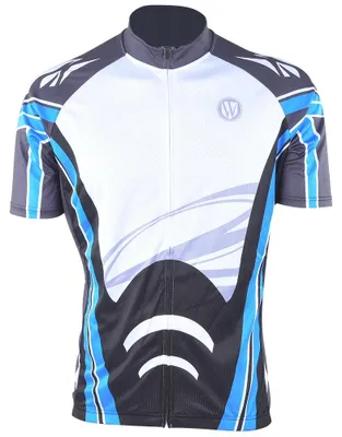 Produktbild von Herren-Radtrikot mit Kurzarm, atmungsaktiv und feuchtigkeitsableitend, ideal für den Sommer, Sportbekleidung für Radfahren