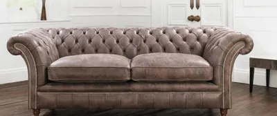 Produktbild von Chesterfield Sofa Couch Polster Garnitur 3 Sitzer Sitz Leder Textil  161013-24