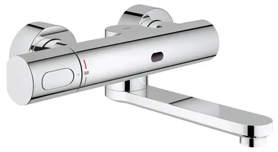 Infrarot-Wandarmatur thermostatisch, 60x40 cm, silber, Sensor