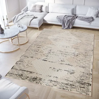 Obrázek produktu pro Tapiso Koberec Crystal Modern White Beige Obývací pokoj 160 x 220 cm