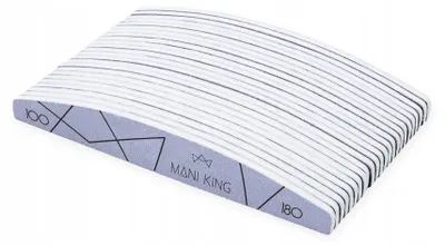 Produktbild von Nagelfeilen Set 100 Stk Halbmond 100/180 grau Mani King