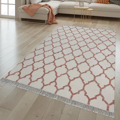 Produktbild von TT Home Wohnzimmer Teppich Handgewebt Orientalisches Design Mit Fransen, Mehrfarbig Größe 160x230 cm