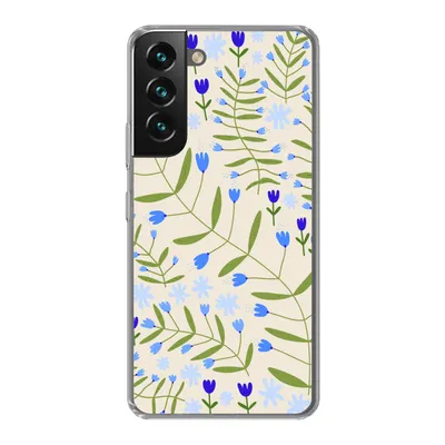 Produktbild von MuchoWow® Handyhülle Schutzhülle Hülle für Samsung Galaxy S22 Plus Blume - Blätter - Blau Silikon Softcase Handy Hülle - Schutzabdeckung