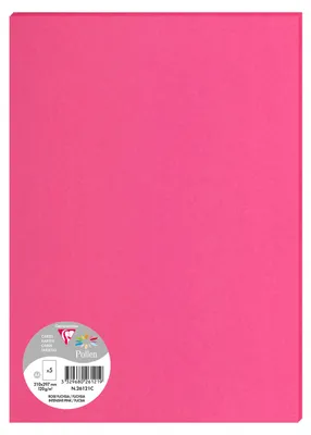 Immagine prodotto di Clairefontaine Pollen DIN A4 120 g fucsia confezione con 5 fogli