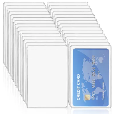 Imagen del producto de Soportes para tarjetas Naambadges, 30 unidades, transparentes, para tarjetas de identificación