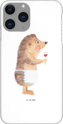 Produktbild von Mr. & Mrs. Panda Iphone 11 Pro Handyhülle Igel Wein - Weiß - Geschenk, Premium Kunststoff, Handy Case, Weinglas, Spruch, Lustige Sprüche, Rotwein, Weinliebhaber, Weißwein