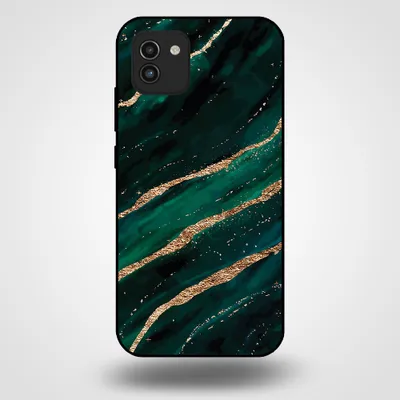 Image de Smartphonica Coque pour Samsung Galaxy A03 avec impression marbre - Coque arrière en TPU avec impression marbre - Vert Or