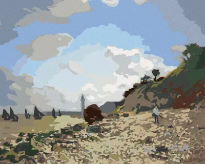 Produktbild von Zuty - Malen nach Zahlen - DER STRAND VON HONFLEUR (CLAUDE MONET), 40x50 cm, ohne Keilrahmen
