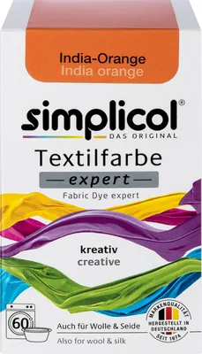 The image shows the front packaging of a fabric dye product.