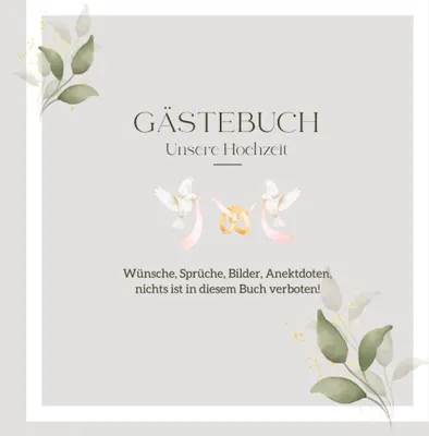 Produktbild von Gästebuch Unsere Hochzeit: Elegantes Hochzeits-Gästebuch, blanko