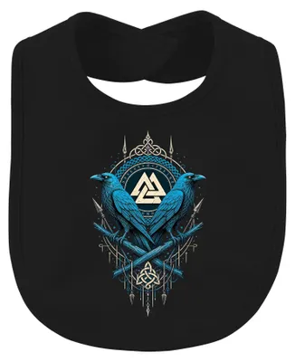 Imagen del producto de Odin, Raben, Hugin, Munin, Valknut, Runas, Guerrero Vikingo, Asgard, Bebé pagano, Color , Talla única