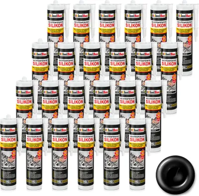 Produktbild von Isolbau Hochtemperatur Silikon, 24 x 300 ml Dichtmasse, Dichtstoff, Reparatur & Füllung von Rissen in Kaminen & Öfen, hochtemperaturbeständig bis + 350 °C