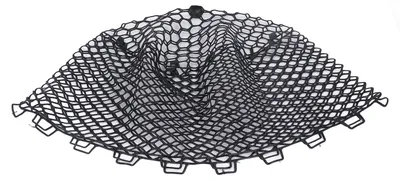 Image de Filet de pêche de rechange en caoutchouc, transparent, noir, pliable, pour l'eau douce, l'eau salée, profondeur 40 cm