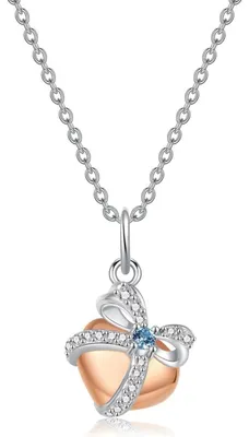 Produktbild von Halskette Damen Silber 925 mit Herz Anhänger Zirkonia rhodiniert 40+5 cm